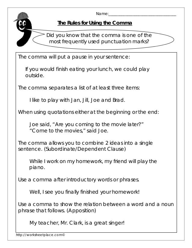 comma rules
