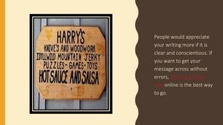 People would appreciate
your writing more if it is
clear and conscientious. If
you want to get your
message across without
errors, comma checker
free online is the best way
to go.
 