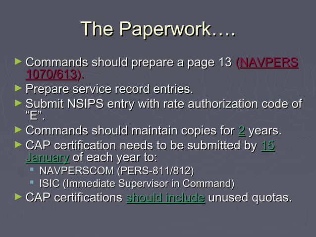 Command advancement program | PPT