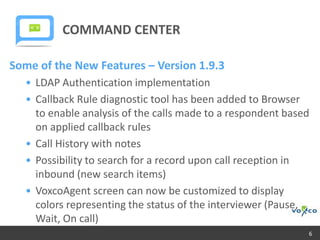 Command Center Version 1.9 | PPTX