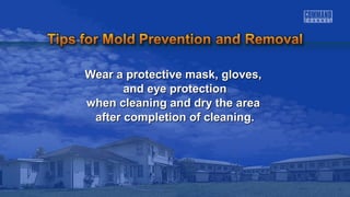 Wear a protective mmaasskk,, gglloovveess,, 
aanndd eeyyee pprrootteeccttiioonn 
wwhheenn cclleeaanniinngg aanndd ddrryy tthhee aarreeaa 
aafftteerr ccoommpplleettiioonn ooff cclleeaanniinngg.. 
 