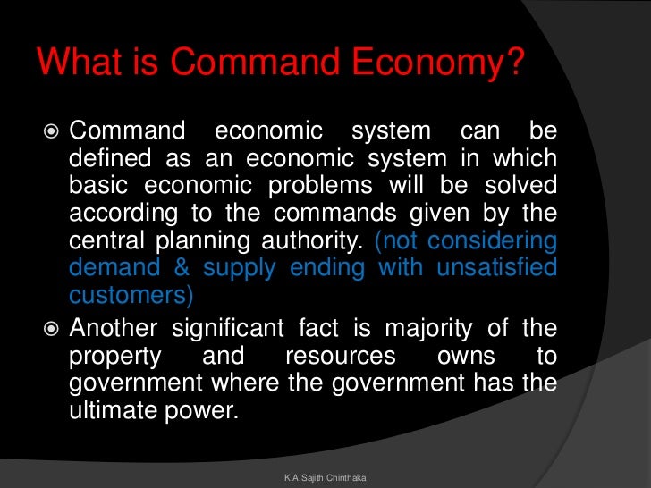 Command economy planned economy
