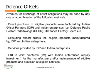Defence Acquisition Procedures Offset Guidelines and Opportunities in ...