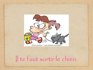 Il te faut sortir le chien.