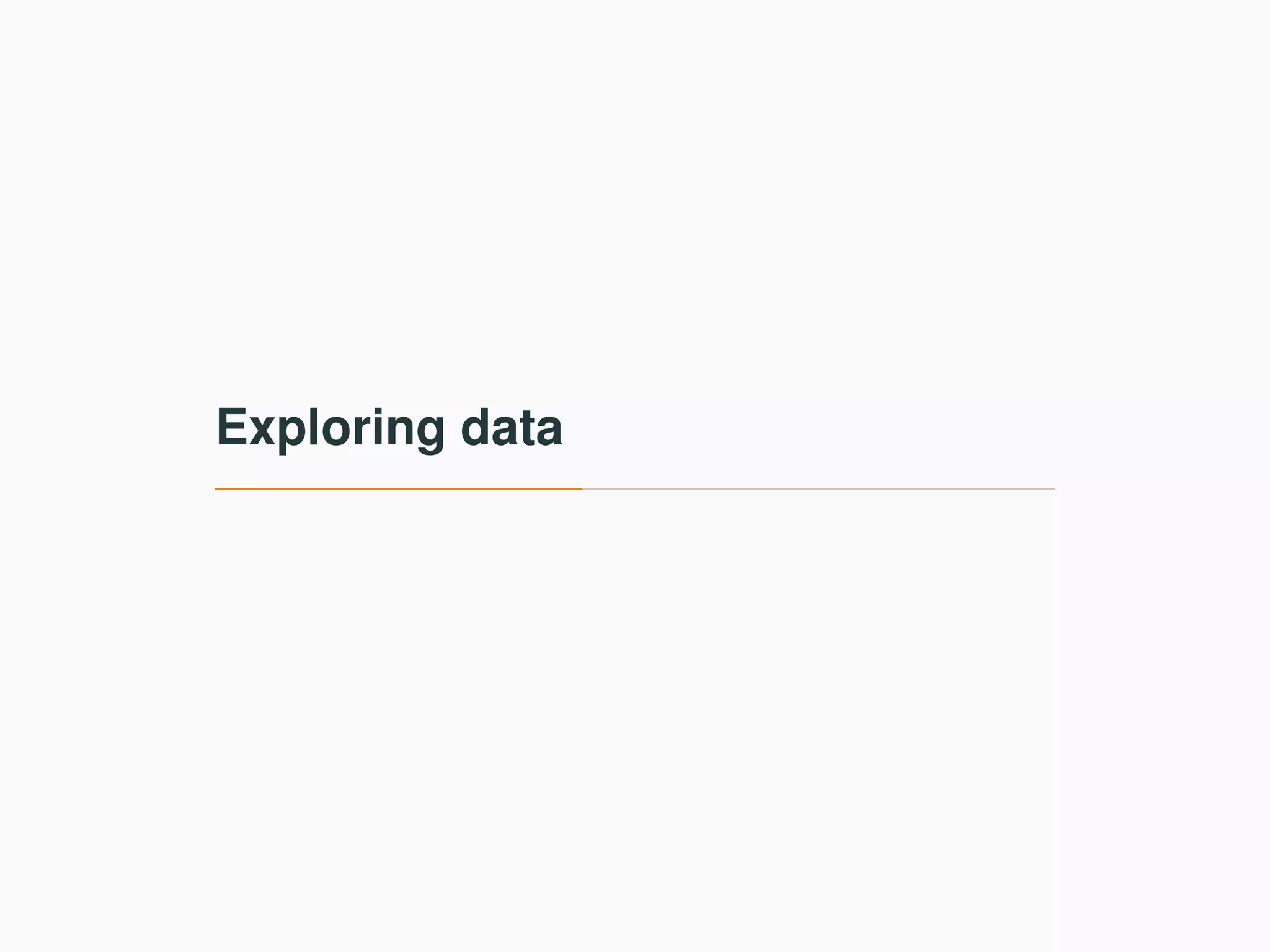 Exploring data 