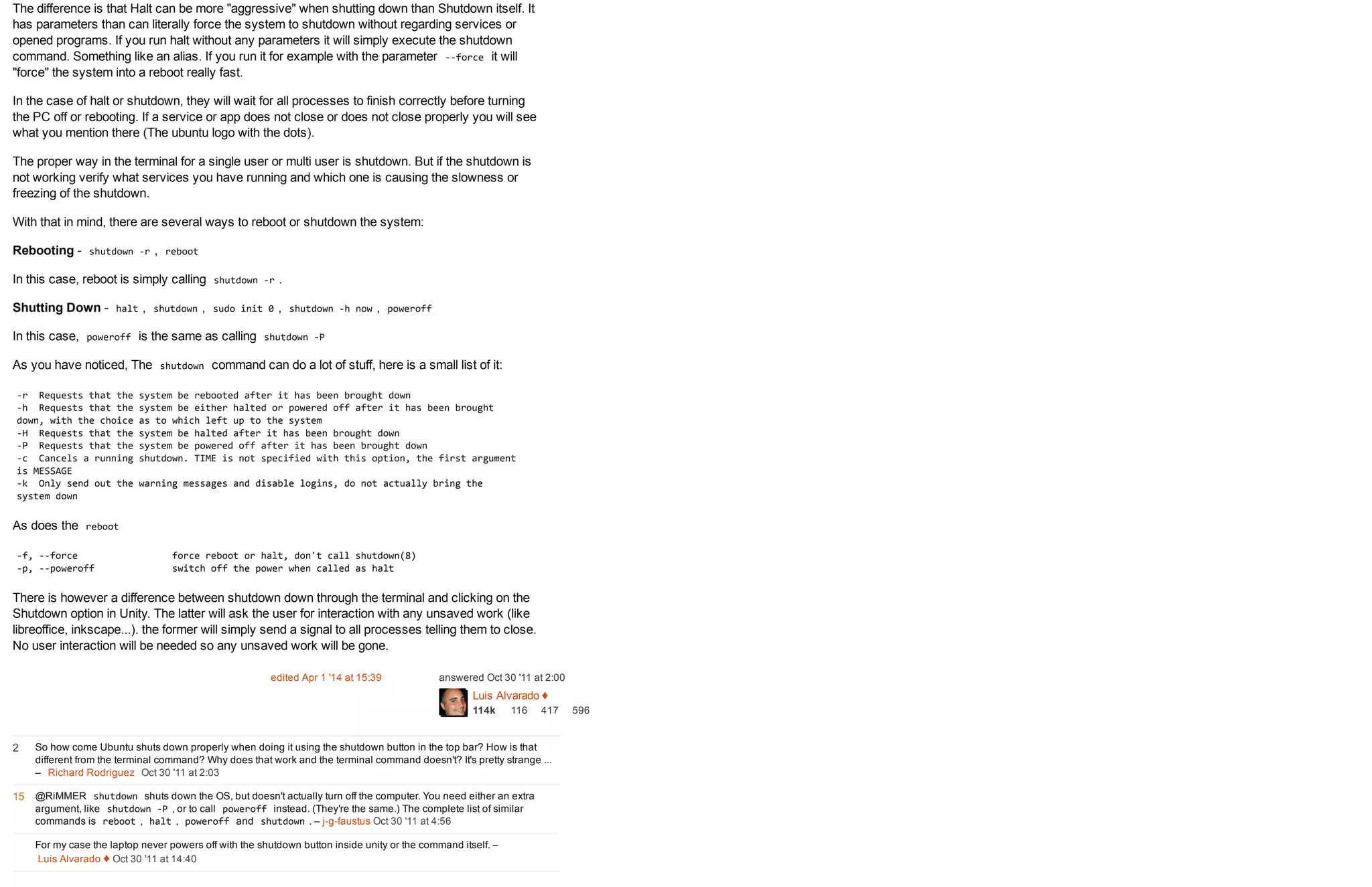 Command line what is the proper terminal-way to shutdown - ask ubuntu | PPT
