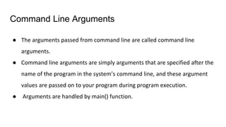 Command line arguments | PPT