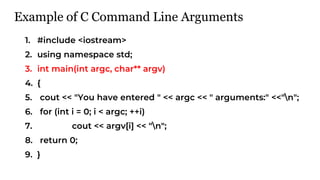 Command line arguments | PPT