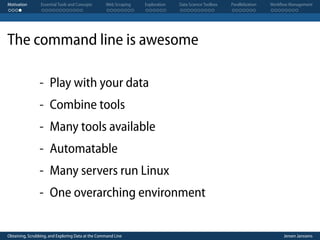 Obtaining, Scrubbing, and Exploring Data at the Command Line by Jeroen ...