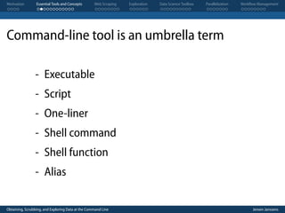 Obtaining, Scrubbing, and Exploring Data at the Command Line by Jeroen ...