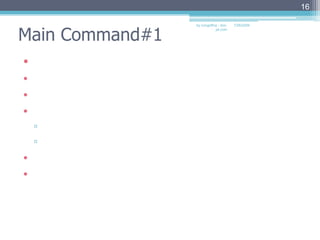 Main Command#1คำสั่งหลักในการทำงานกับเอกสาร@ส สร้างเอกสารใหม่    @ป เปิดเอกสาร         @บ บันทึก@ด บันทึกเดิม@ม บันทึกใหม่            @พ พิมพ์         @อ ออก16by nongoffna : don-jai.com7/27/2009