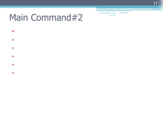 Main Command#2คำสั่งหลักในการทำงานพื้นฐาน@ย ย้อนกลับ            @ห ย้อนหน้า            @ค คัดลอก         @ต ตัด            @ว วาง17by nongoffna : don-jai.com7/27/2009