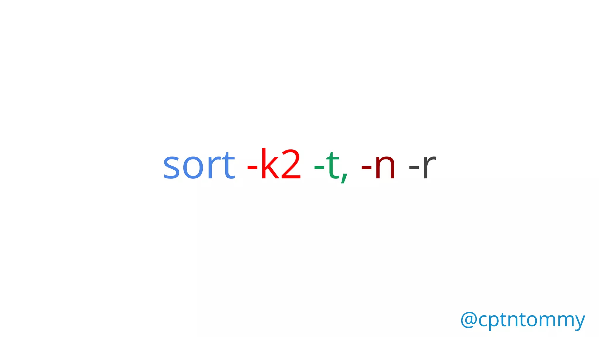 sort -k2 -t, -n -r
@cptntommy@cptntommy
 