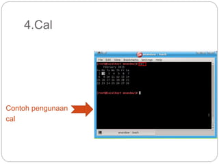 4.Cal
Contoh pengunaan
cal
 