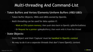 Glbuffersubdata OpenGL NVIDIA Command-List: Approaching Zero Driver Overhead | PDF