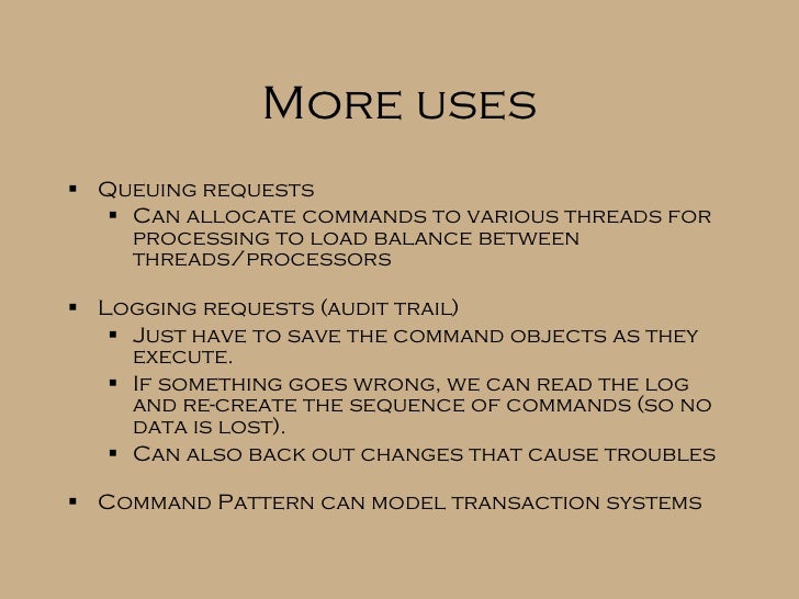 command design pattern audit log design pattern