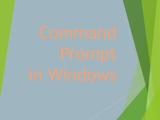 Command prompt presentation | PPTX | Operating Systems | Computer ...