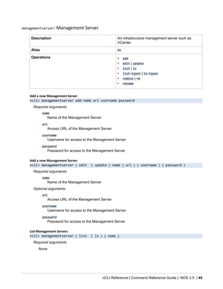 Command reference nos-v3_5 | PDF