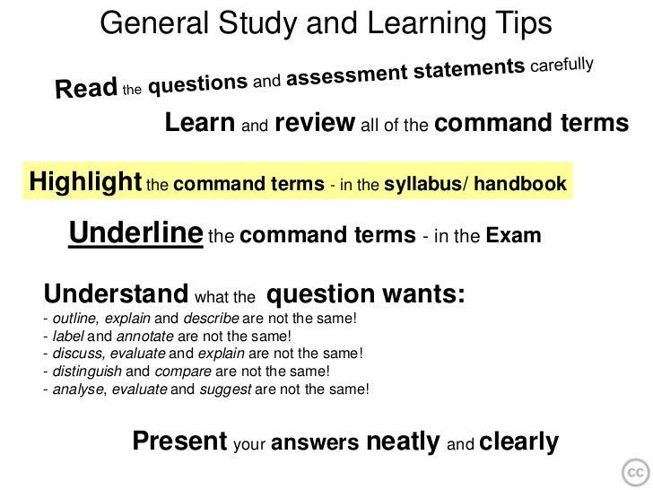 Command Terms IB Biology