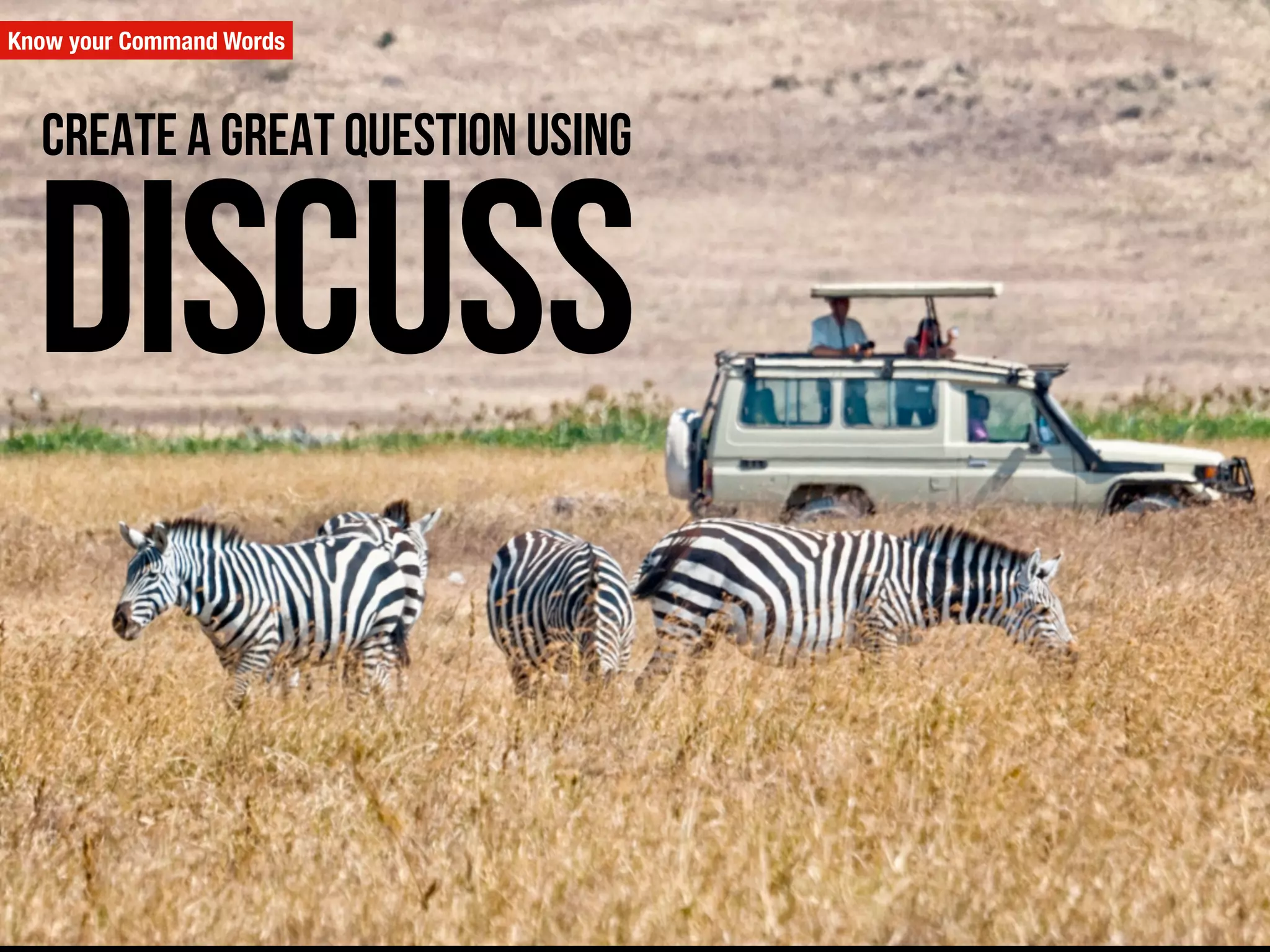 Know your Command Words
Discuss
Create a great question using
 