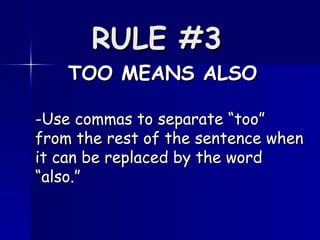 comma_powerpoint for students and teachers | PPT