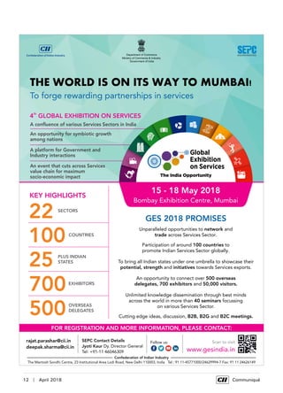 12  |  April 2018	 Communiqué
 