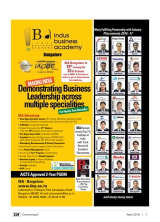      Communiqué	 April 2018  |  1
 