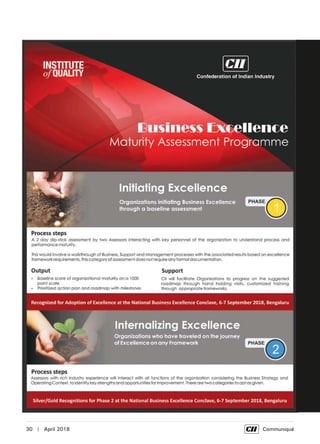 30  |  April 2018	 Communiqué
 