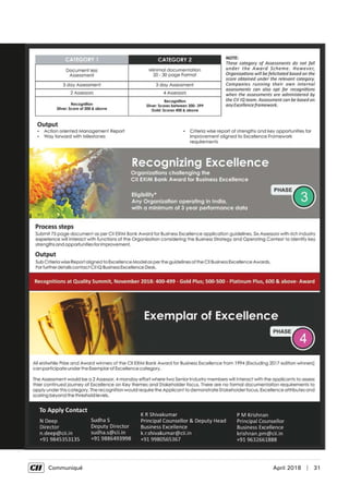      Communiqué	 April 2018  |  31
 