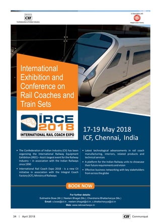 34  |  April 2018	 Communiqué
 