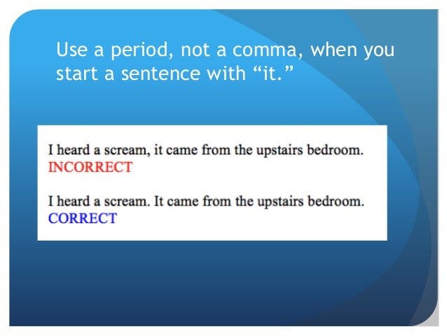 Comma Rule 1