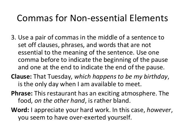 Comma rules
