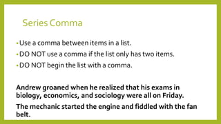 Commas | PPT