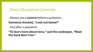 Comma Before Or After Quotation Commas