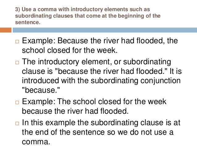 Commas and semicolons