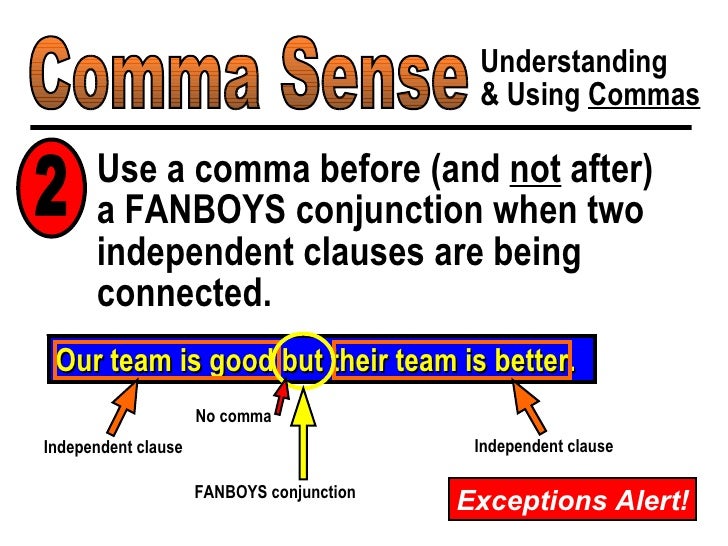 when to use a comma before but
