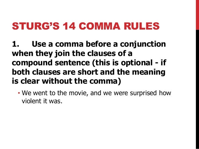when to use a comma