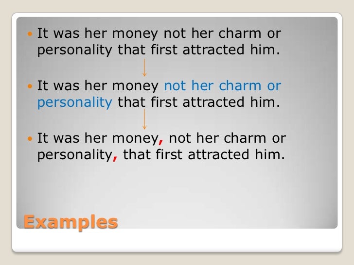 Commas to set off contrasting phrases
