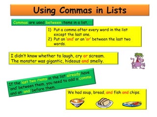 Reviewing Commas Lesson | PPTX