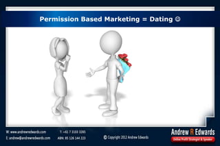 Permission Based Marketing = Dating 
 