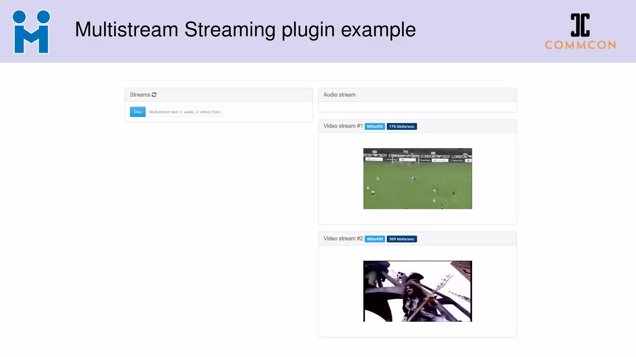 Multistream Streaming plugin example
 