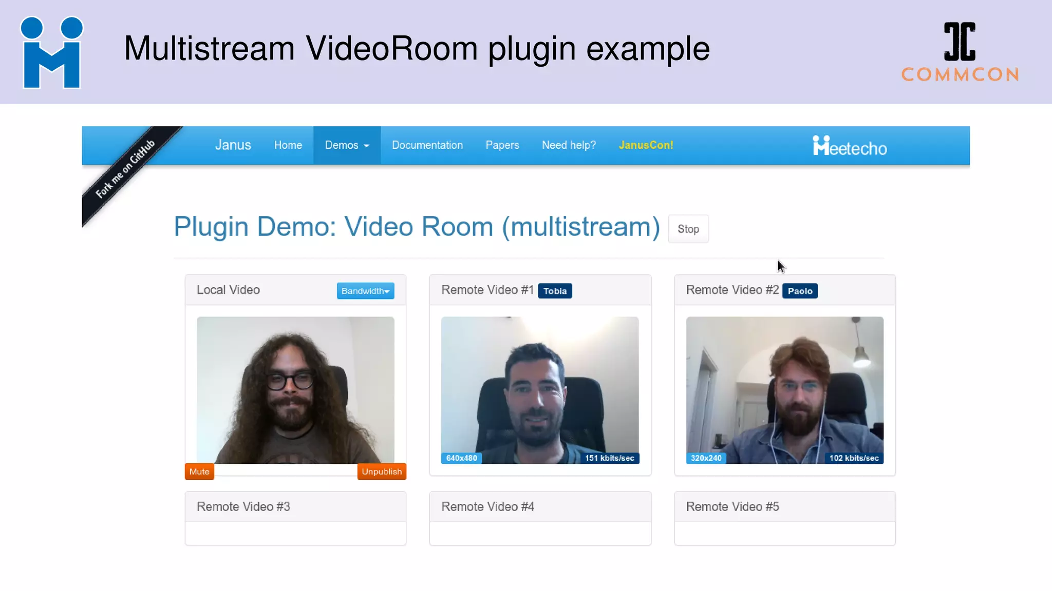 Multistream VideoRoom plugin example
 