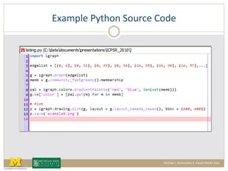 Advanced Methods in Network Science: Community Detection Algorithms | PPT