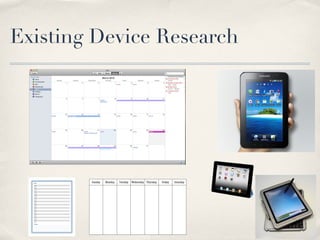 Existing Device Research
 