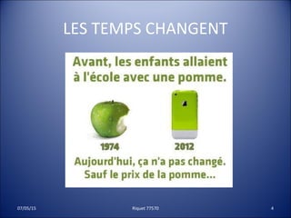 LES TEMPS CHANGENT
07/05/15 4Riquet 77570
 