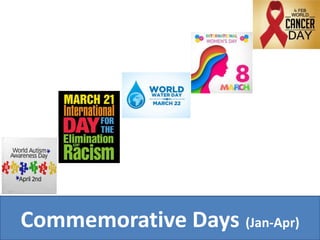 Commemorative Days (Jan-Apr)
 