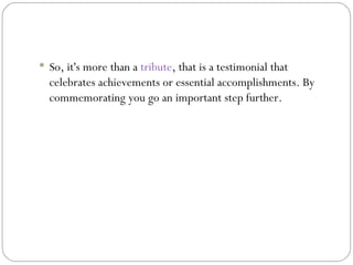 Commemorative Message Examples Commemorative Speech Template | PPT