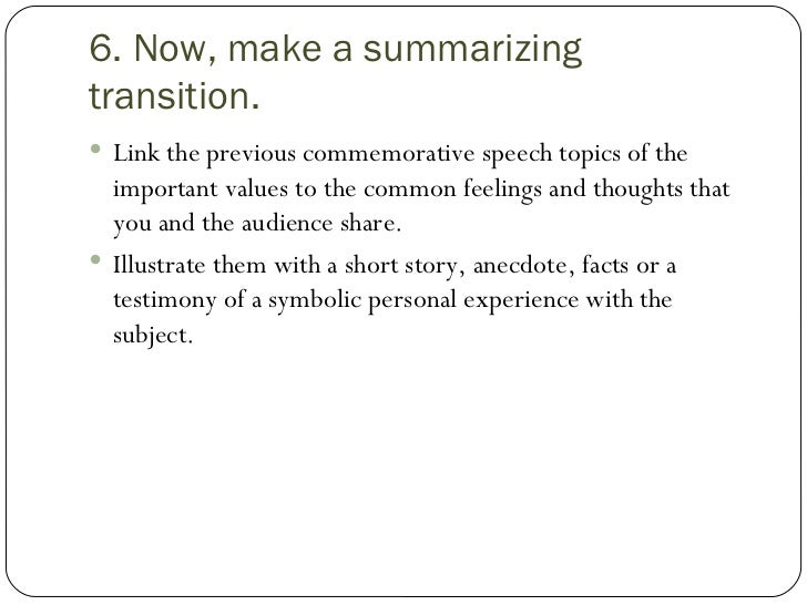 commemorative speech template outline for commemorative speech
