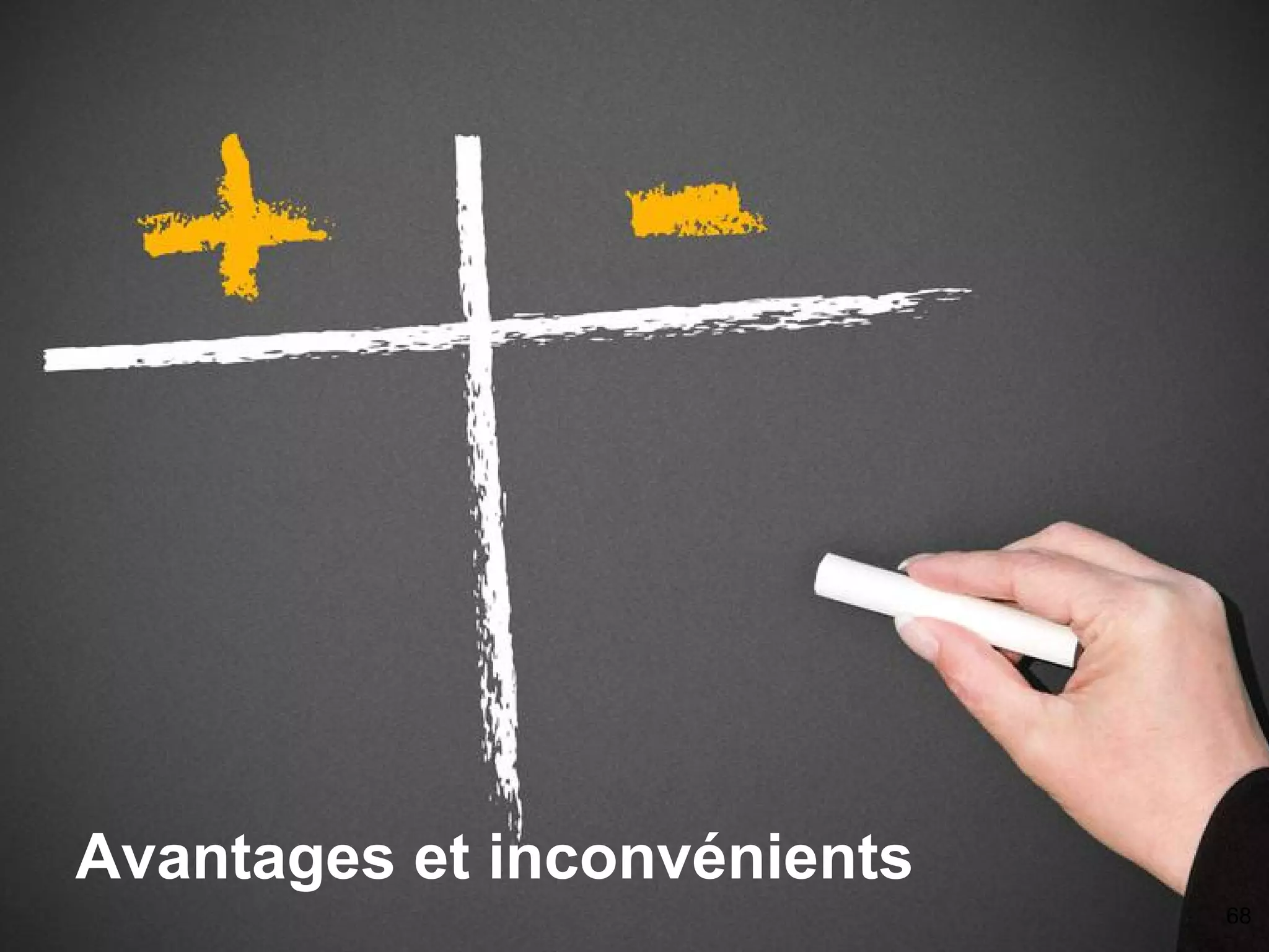 Avantages et inconvénients
68
 