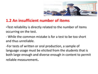 Twenty Common Testing Mistakes for EFL Teachers to Avoid | PPTX